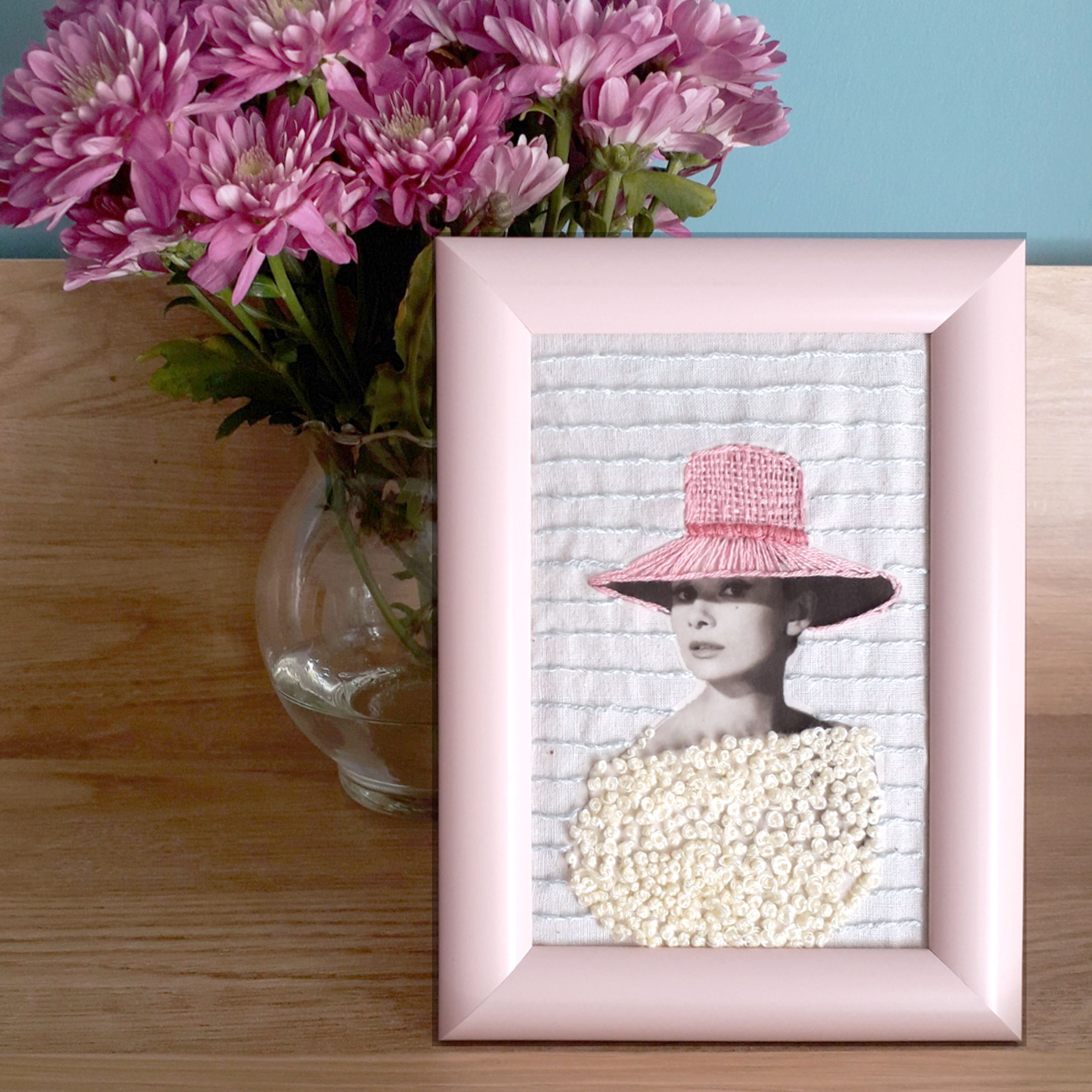 Bestickte Fotos "Audrey I"